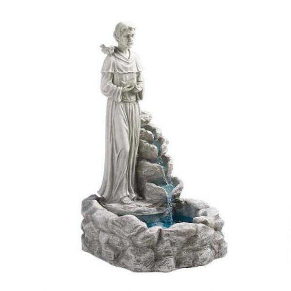 Blessed Prayer Saint Francis Sculptural Fountain Garden Religious